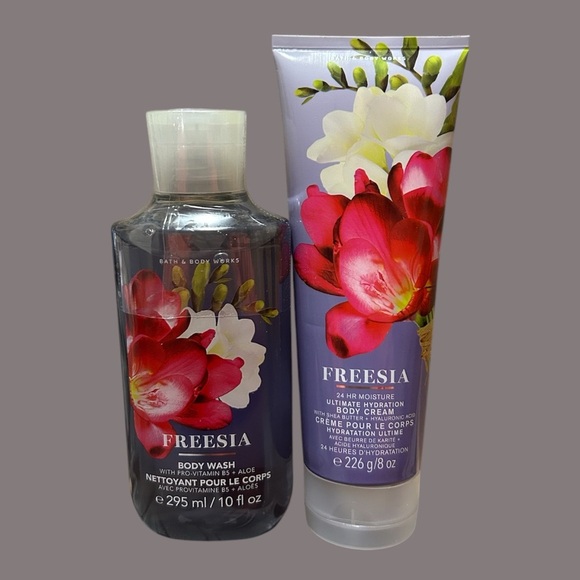 Bath and Body Works Freesia Body Wash and Body Cream - Picture 1 of 2